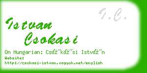 istvan csokasi business card